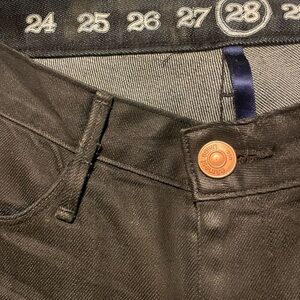 Earnest Sewn Black leatherized Jeans